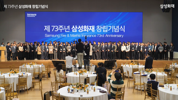 기업 창립 행사 단체사진 – 기념 촬영으로 마무리